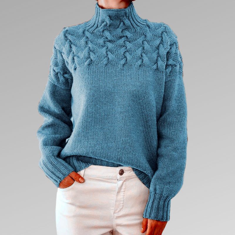 Inès | Elegant Cable Knit Sweater