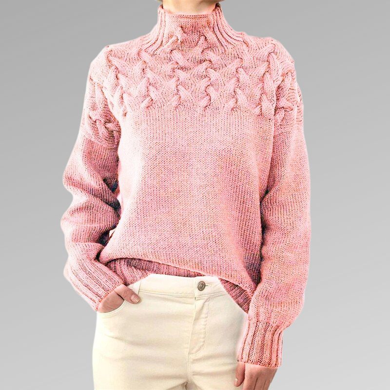 Inès | Elegant Cable Knit Sweater