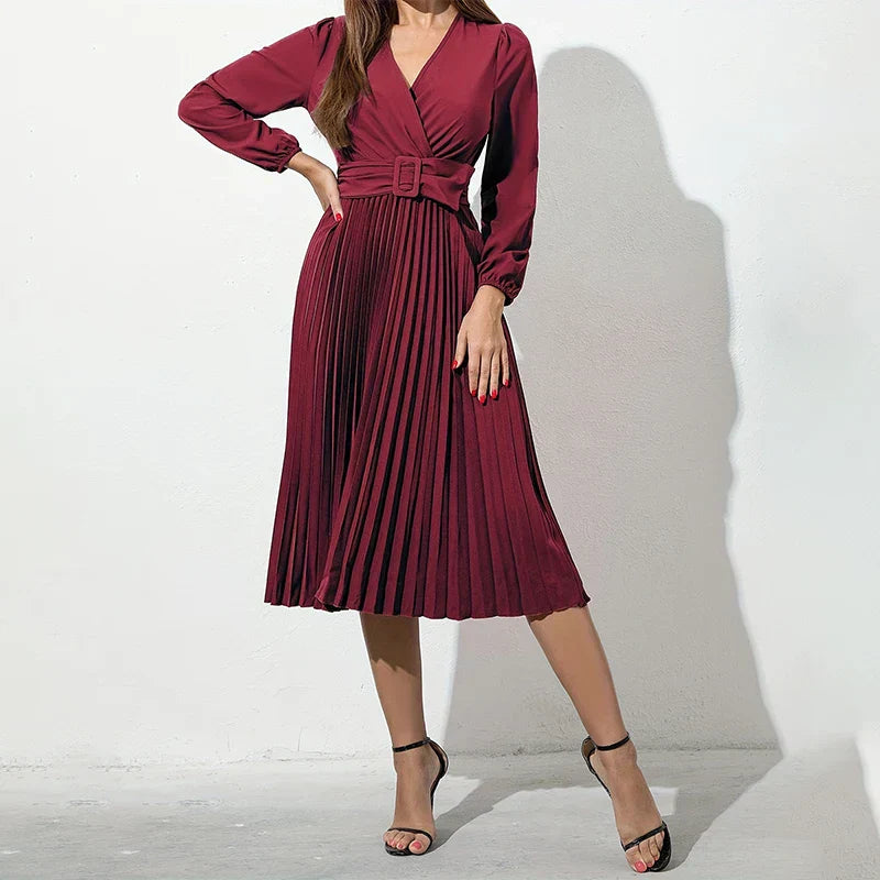 Caroline Pleated Dress