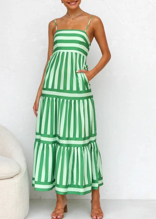 Amaia Striped Flowy Maxi Dress